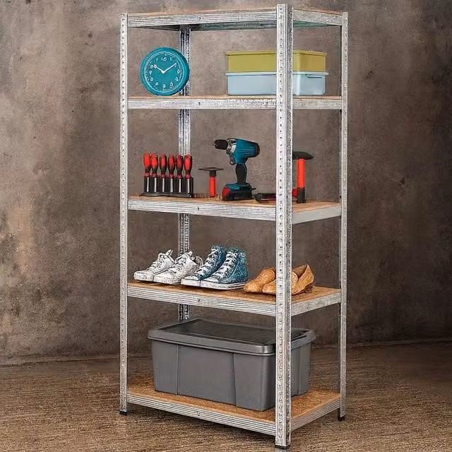 PAWNORA Silver Metal Shelving Rack Unit with Adjustable Shelves, H 150 cm x W 70 cm x D 30 cm – 1