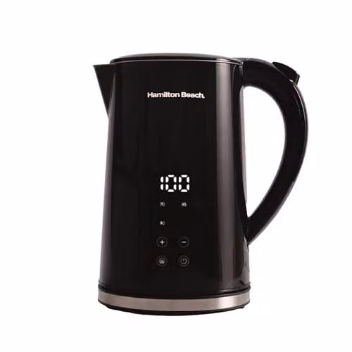Hamilton Beach FlexiControl Digital Variable Temperature Electric Kettle, 1.7L, Black – 1