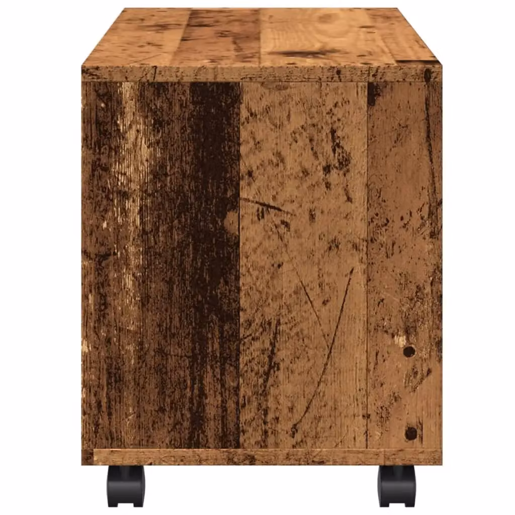 vidaXL Rolling Cabinet in Old Wood Brown, W/D/H: 72 x 33 x 42.5 cm – 5