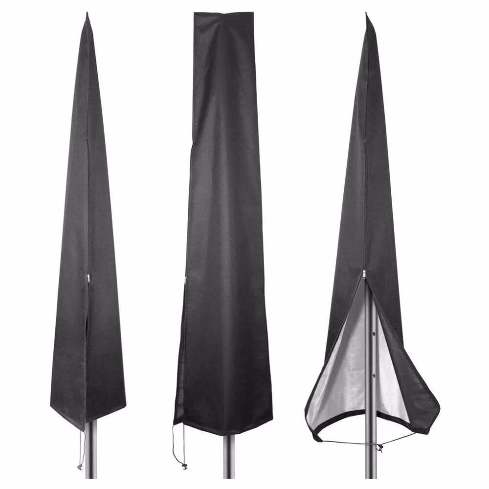 EONLION Heavy Duty Garden Parasol Cover in Black, Oxford Cloth Polyester, H 190 cm x W 100 cm x D 50 cm – 2