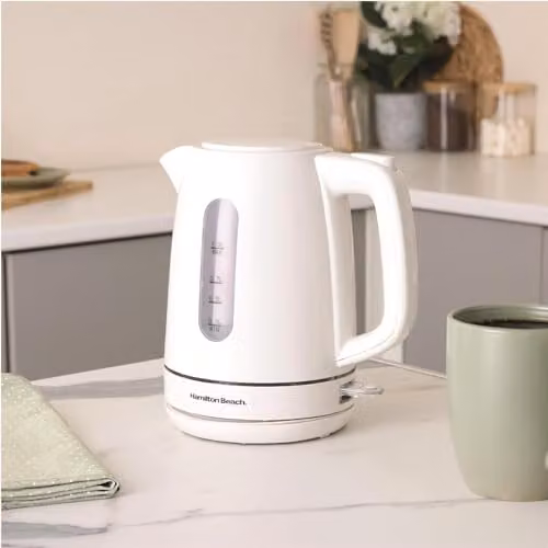 Hamilton Beach Compact Electric Kettle, 1L, White – 2