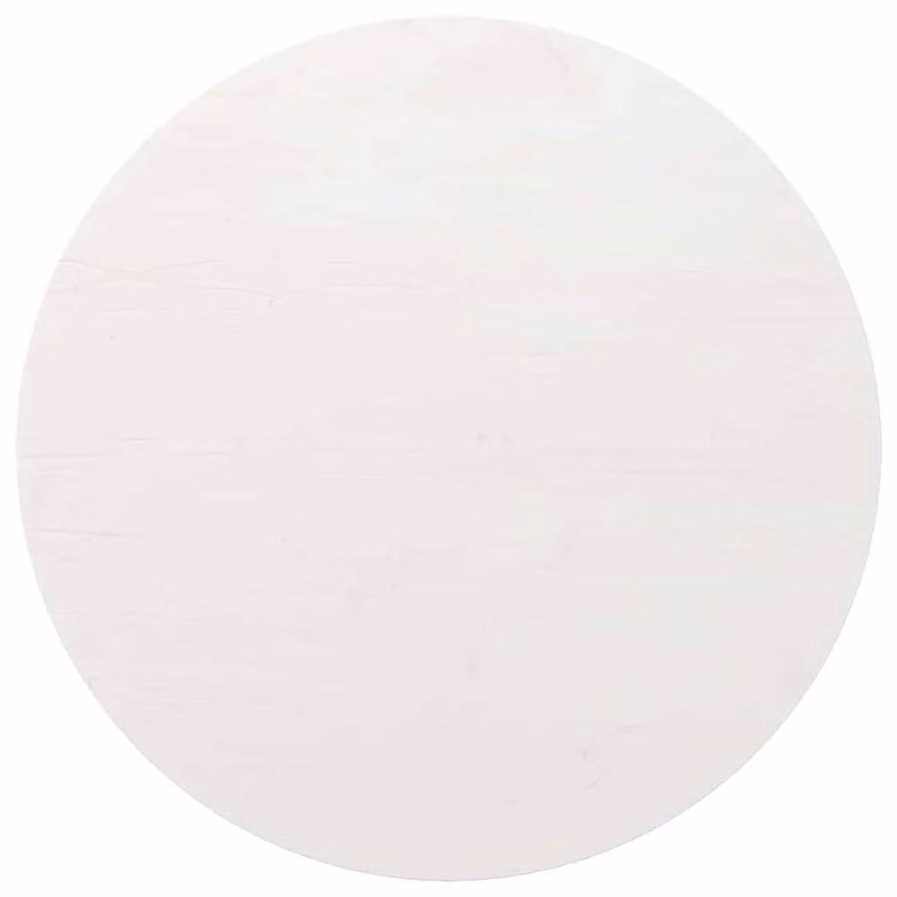 Berkfield Home White Solid Wood Pine Table Top, Diameter: 80 cm, Thickness: 2.5 cm