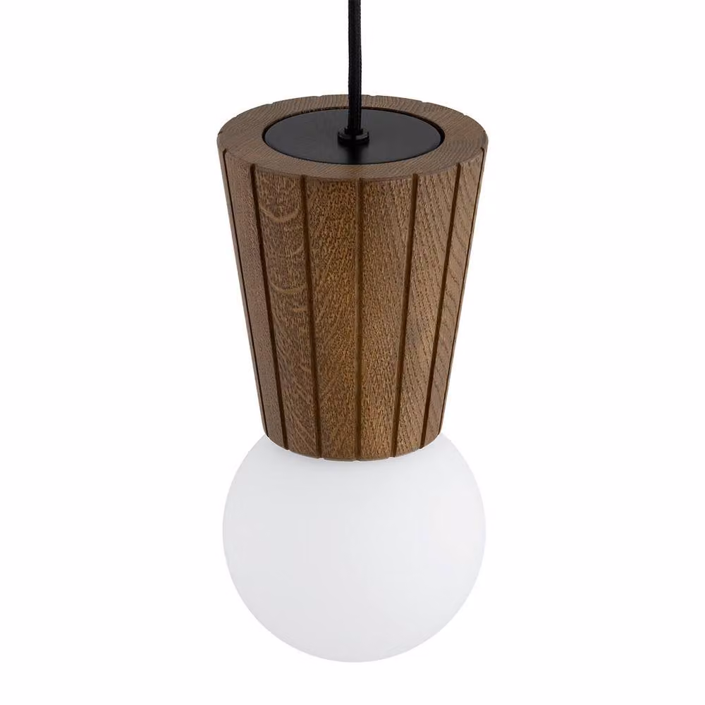 Netlighting Volante Globe Pendant Ceiling Light in Brown Wood with G9 Bulb and IP44 Rating – 3