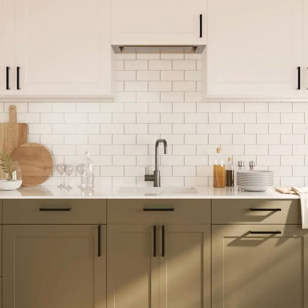 Berkfield Home Matt Black Stainless Steel Bar Cabinet Handles, 10 Pack, Length: 128 mm – 2