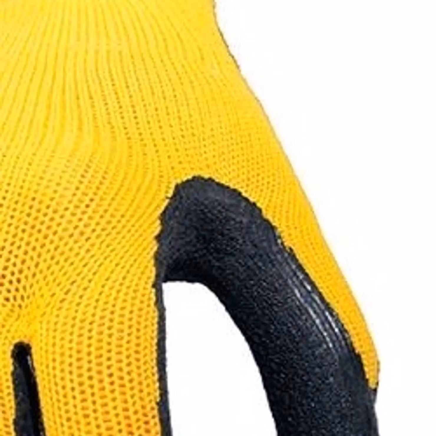 DeWalt Yellow and Multicolour Knit Back Latex Gloves, Size Large – 2
