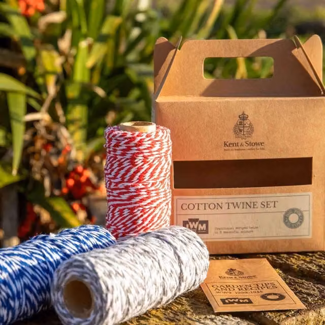Kent & Stowe Dig for Victory Cotton Twine Set, 3 x 50m Multicolour Striped (70% Cotton, 30% Polyester)