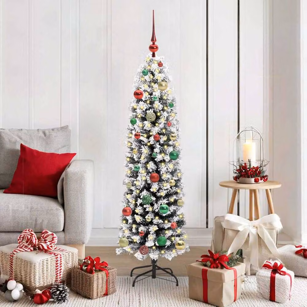 Berkfield Home Green Artificial Christmas Tree with 150 LEDs and Stand – 2