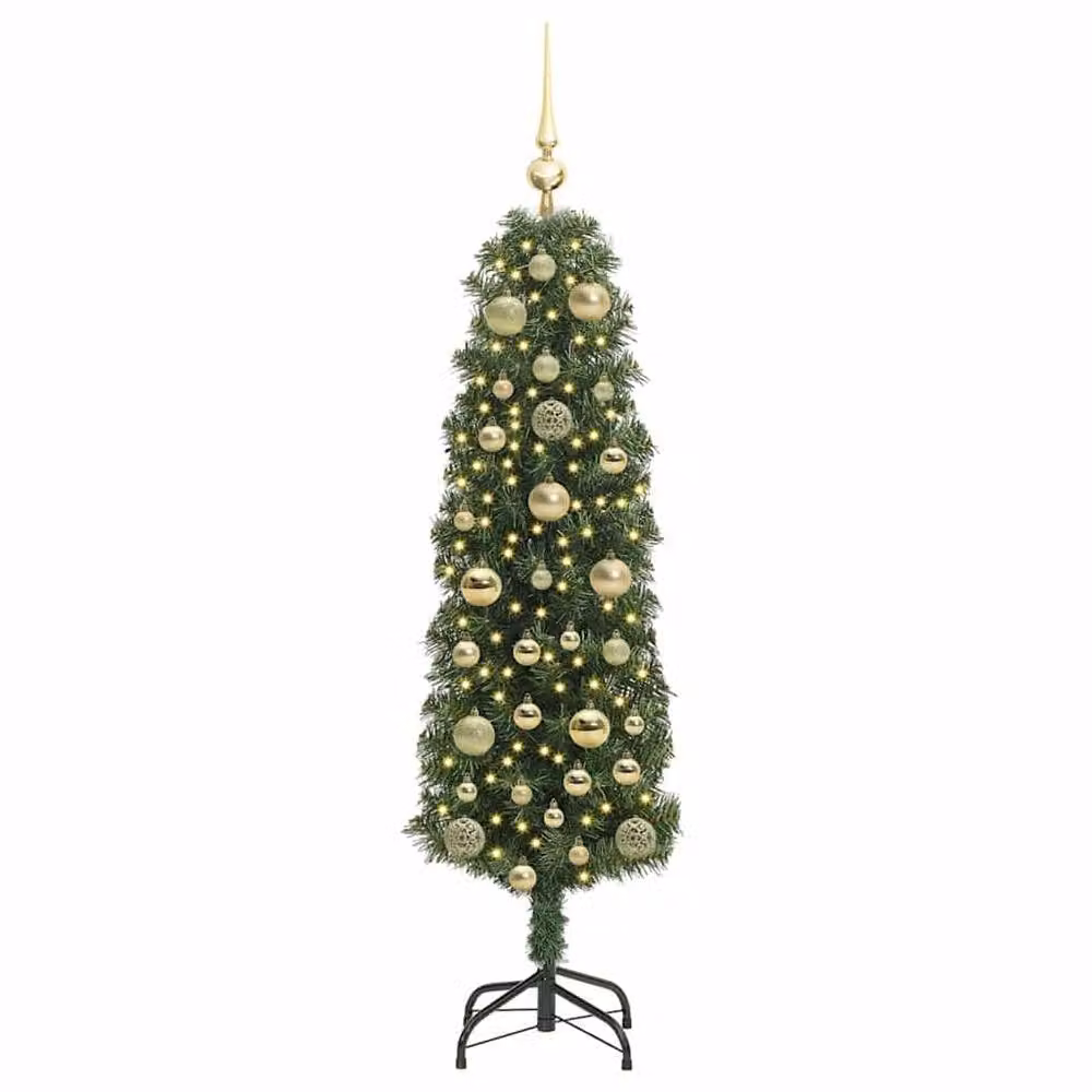 Berkfield Home Artificial Green Christmas Tree with 150 Warm White LEDs and Stand, Height: 150 cm – 3