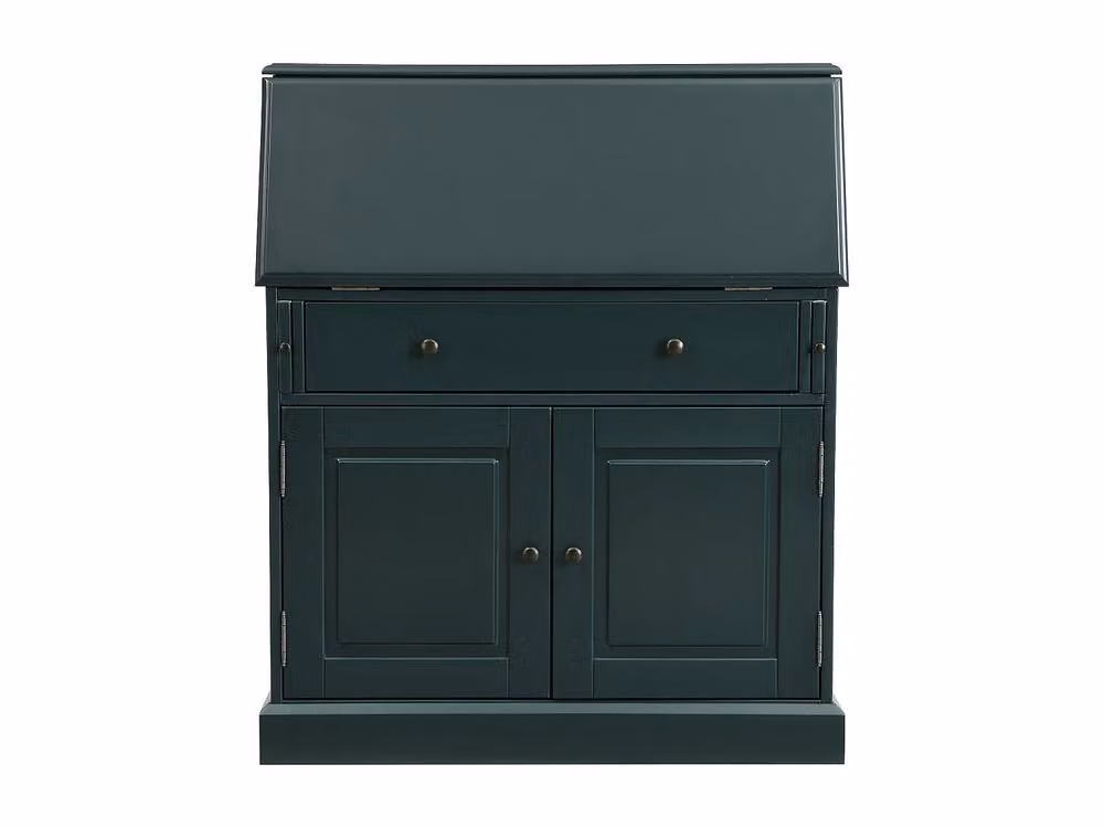 Vente-unique CLEORE Pine and MDF Secretary Desk in Green – 2