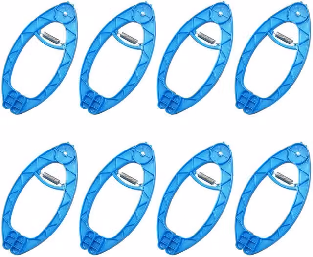 Simpa Plastic Jumbo Multicoloured Laundry Pegs, Set of 8 Blue Clips