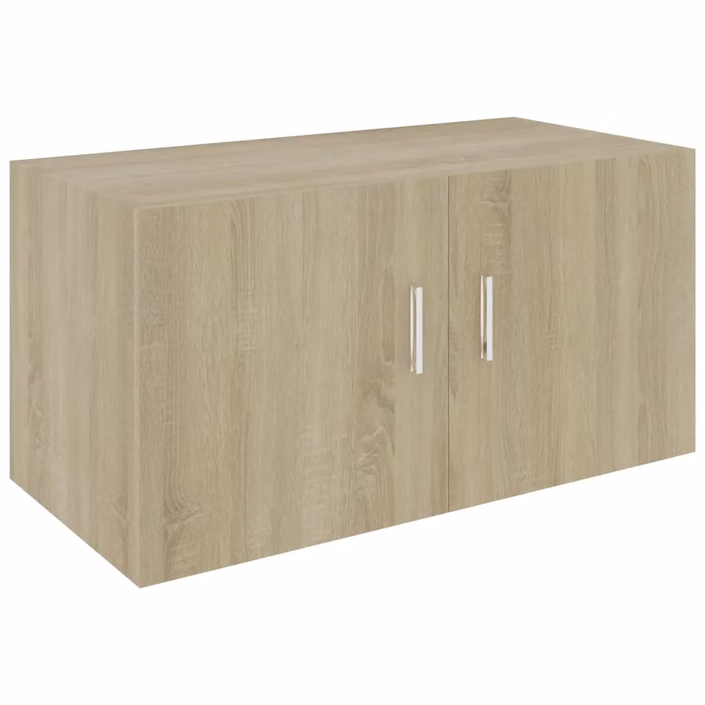 Berkfield Home Wall Mounted Sonoma Oak Cabinet in Brown, W/D/H: 80 x 40 x 40 cm – 2