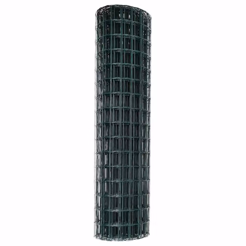 Berkfield Home Euro Fence Green PVC-Coated Steel Rectangular Fencing, W: 10 m, H: 1 m – 4