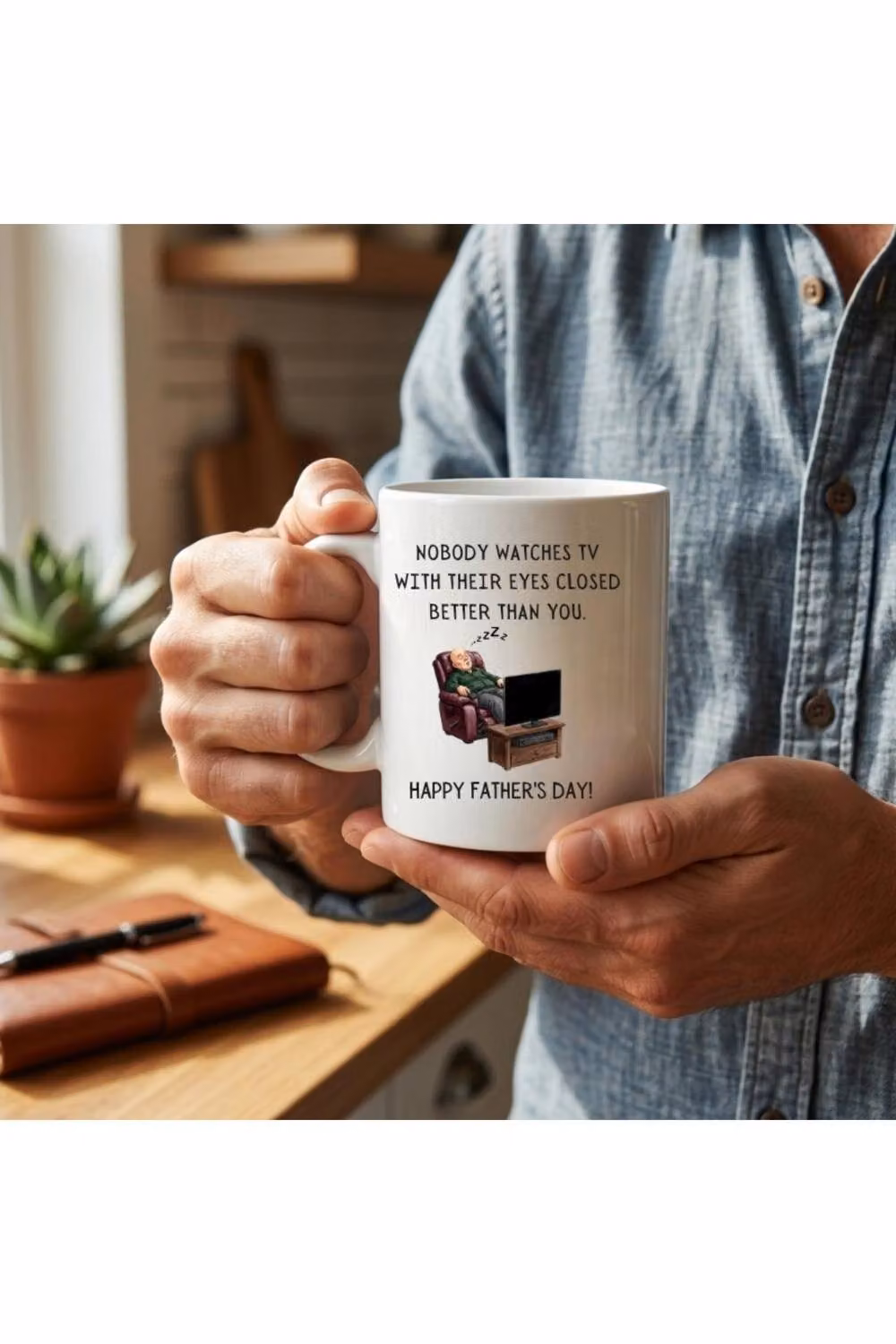 Dyzi Funny Dad Ceramic Mug in White – 3