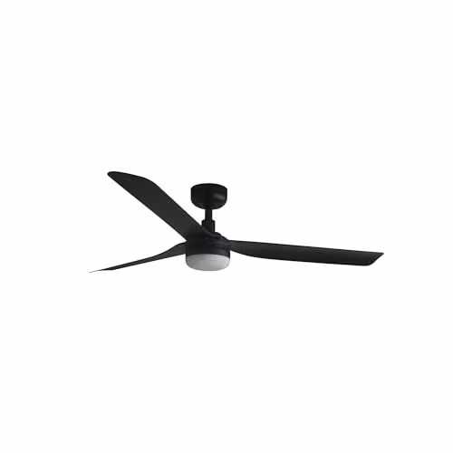 Faro Barcelona Punt M Black 20W LED Ceiling Fan with Light, 132 cm