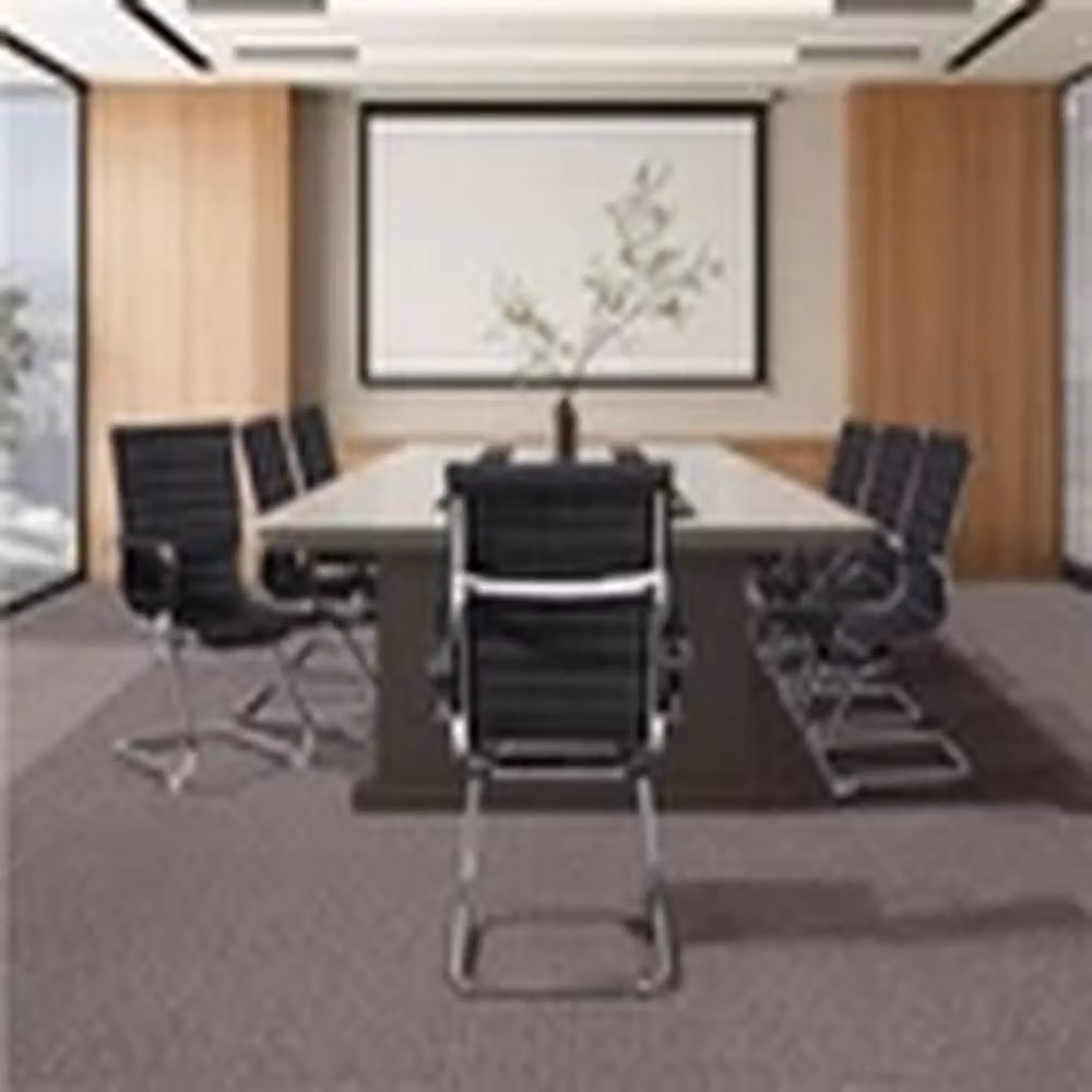 Havendro Set of 2 Black Faux Leather Office Guest Reception Chairs – 4