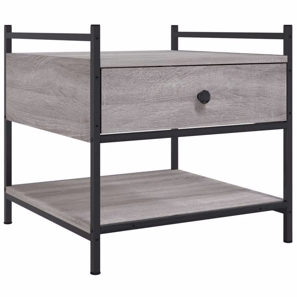 Berkfield Home Decorative Coffee Table in Grey Sonoma, W/D/H: 50 x 50 x 50 cm – 3