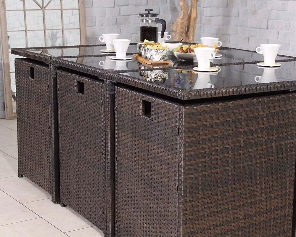 Royalcraft Cannes 10 Seater Brown Rattan Cube Garden Set – 2
