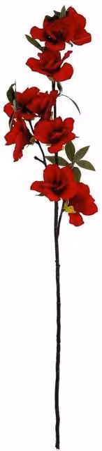 Lemon Pavilion Crimson Bloom Large Red Artificial Flower Spray, W: 11 cm, D: 11 cm, H: 92 cm