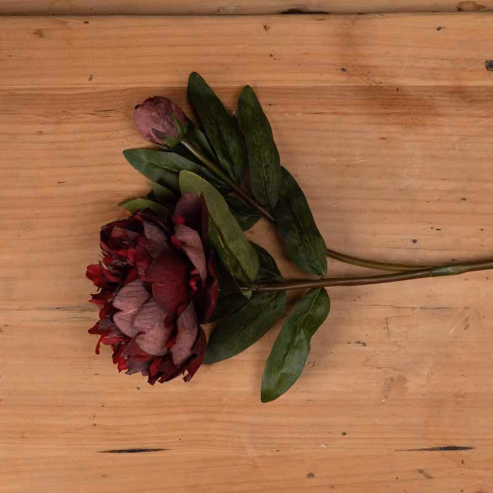 Lemon Pavilion Red Peony Artificial Flower, W20 x D20 x H58 cm – 2