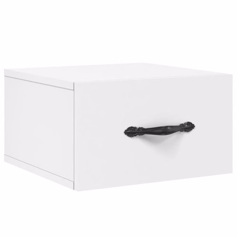 Berkfield Home Wall-mounted Bedside Cabinet in White, W/D/H: 35 x 35 x 20 cm – 2