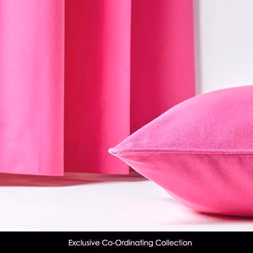 Homescapes Plain Cotton Square Cushion Cover in Pink, W/D/H: 45 x 45 x 45 cm – 4