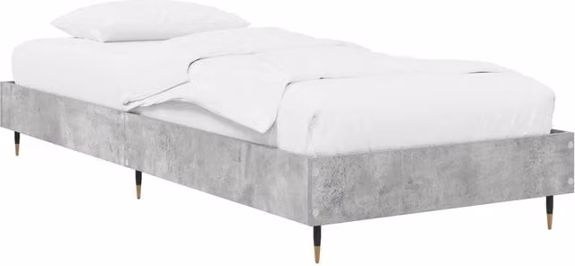 Berkfield Home Modern Bed Frame in Concrete Grey, Engineered Wood, W: 80 cm, L: 200 cm