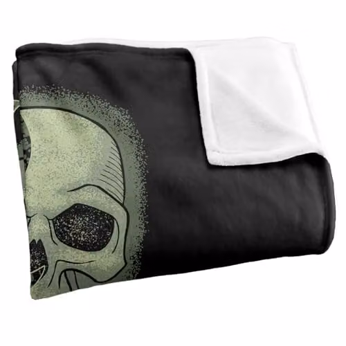 Warner Bros. Harry Potter Gothic Morsmordre Super Soft Fleece Throw Blanket, Multicolour, W: 152.4 cm x D: 127.0 cm – 2