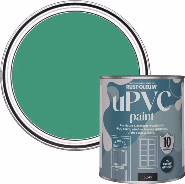 Rust-Oleum Gloss Finish UPVC Paint in Green, 0.75 l