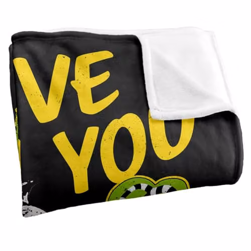Warner Bros. Beetlejuice Say My Name Valentine Silky Touch Super Soft Fleece Throw Blanket, Multicolour, W: 152 cm, D: 127 cm – 2