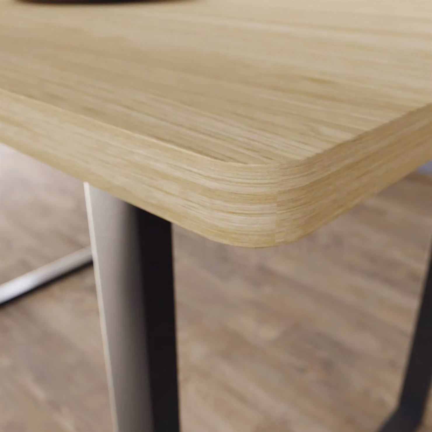 Vida Designs 4 Seater Rectangular Dining Table with U-Shaped Legs in Light Oak – 3