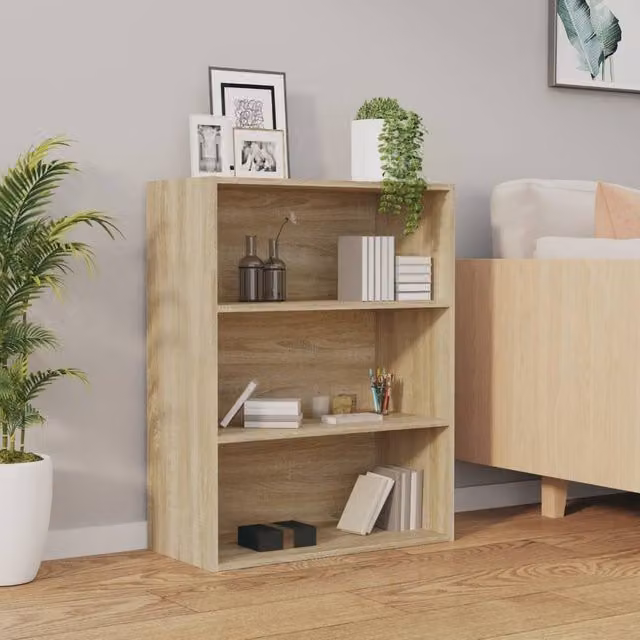 Berkfield Home Hanging Wall Cabinet in Sonoma Oak, Brown, W/D/H: 69.5 x 32.5 x 90 cm – 1