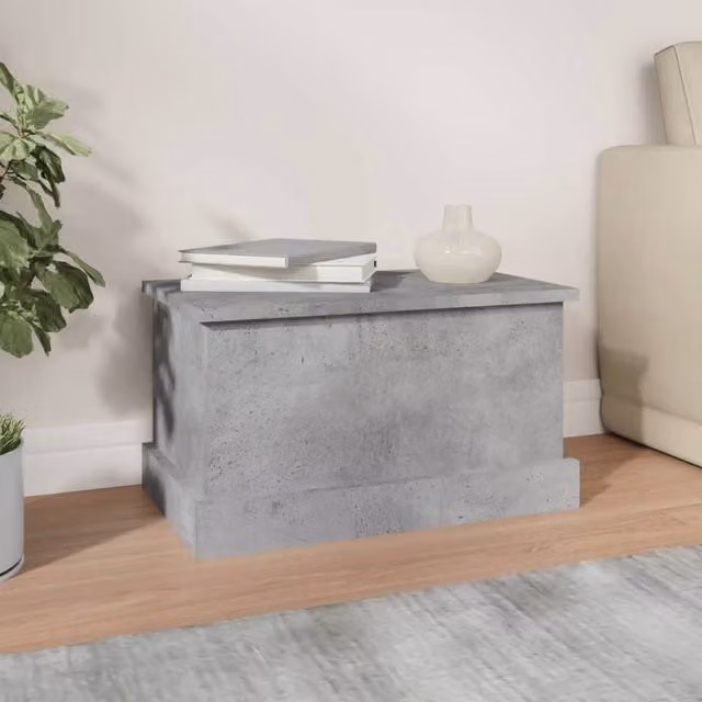 Berkfield Home Storage Box in Concrete Grey, MDF, W/D/H: 50 x 30 x 28 cm