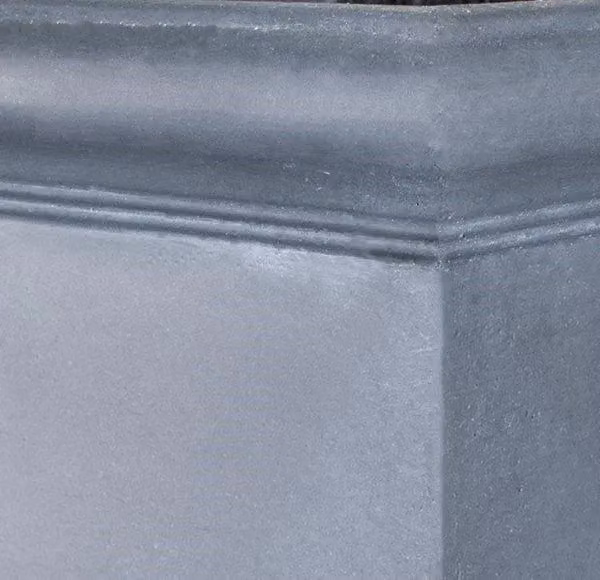 Primrose Blenheim Lead Effect Cube Planter, Grey Fibrecotta, 36 cm – 3