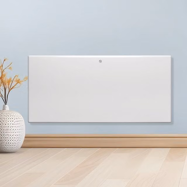 Purus White Electric Convector Panel Heater, Wall Mounted or Freestanding, Width: 87 cm
