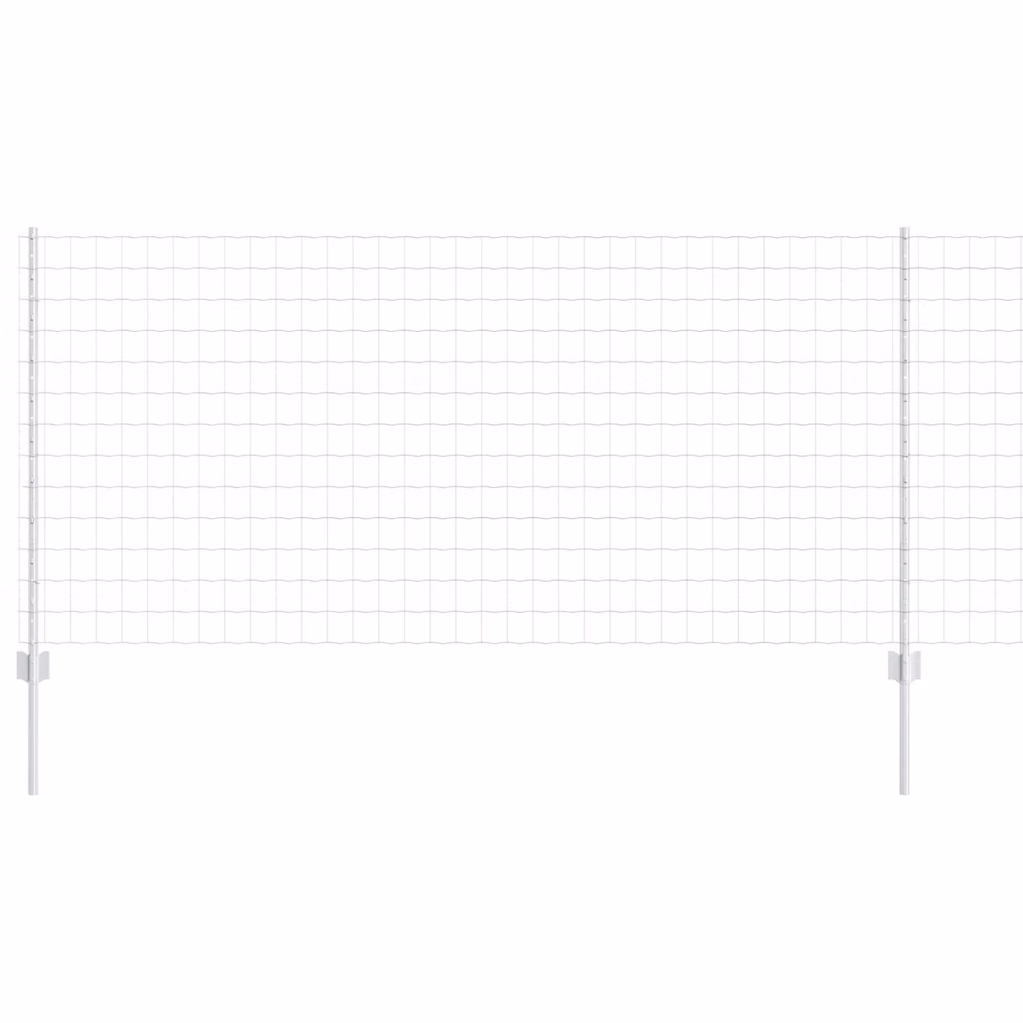 Berkfield Home Euro Fence with 10 U Posts, Silver Galvanised Steel, W: 10 m, H: 1 m – 2