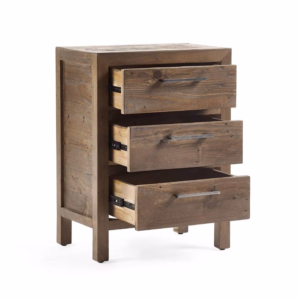 Cheshire Premium Legacy 3 Drawer Bedside Unit in Brown Oak – 2