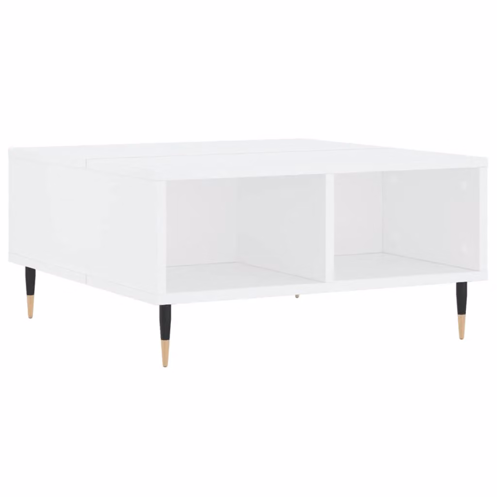 Berkfield Home Modern Square Coffee Table in White, W/D/H: 60 x 60 x 30 cm – 2