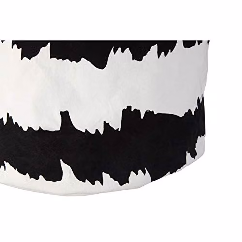 Orsina Black and White Fabric Storage Basket with Handles and Geometric Pattern, W/D/H: 38.0 x 48.0 x 38.0 cm – 3