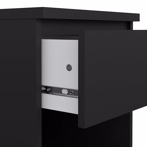 Furniture To Go Naia Bedside Cabinet with 1 Drawer and 1 Shelf in Black Matt – 4