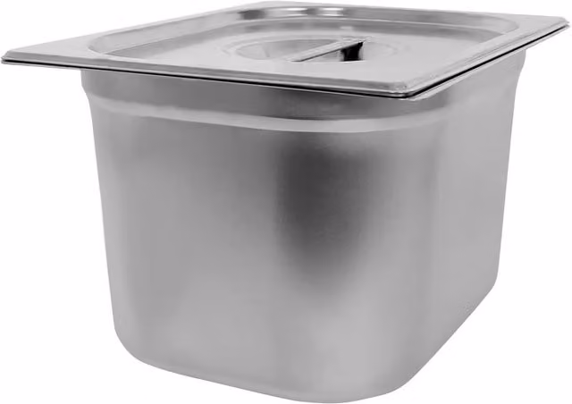 Argon Tableware Stainless Steel Gastronorm Container with Loose Lid, 1/2 Size, 11 l, Silver – 2