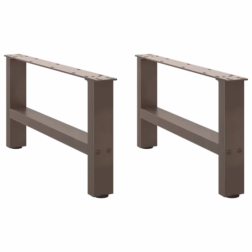 Berkfield Home Steel Coffee Table Legs, Grey, 2 Pieces, H: 70 cm, W: 30.5 cm – 1