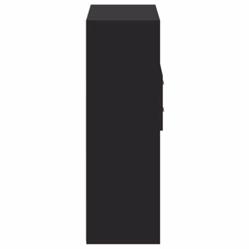 vidaXL Modern Black MDF Highboard with Internal Shelves and Drawers, W/D/H: 80 x 42.5 x 124 cm – 5