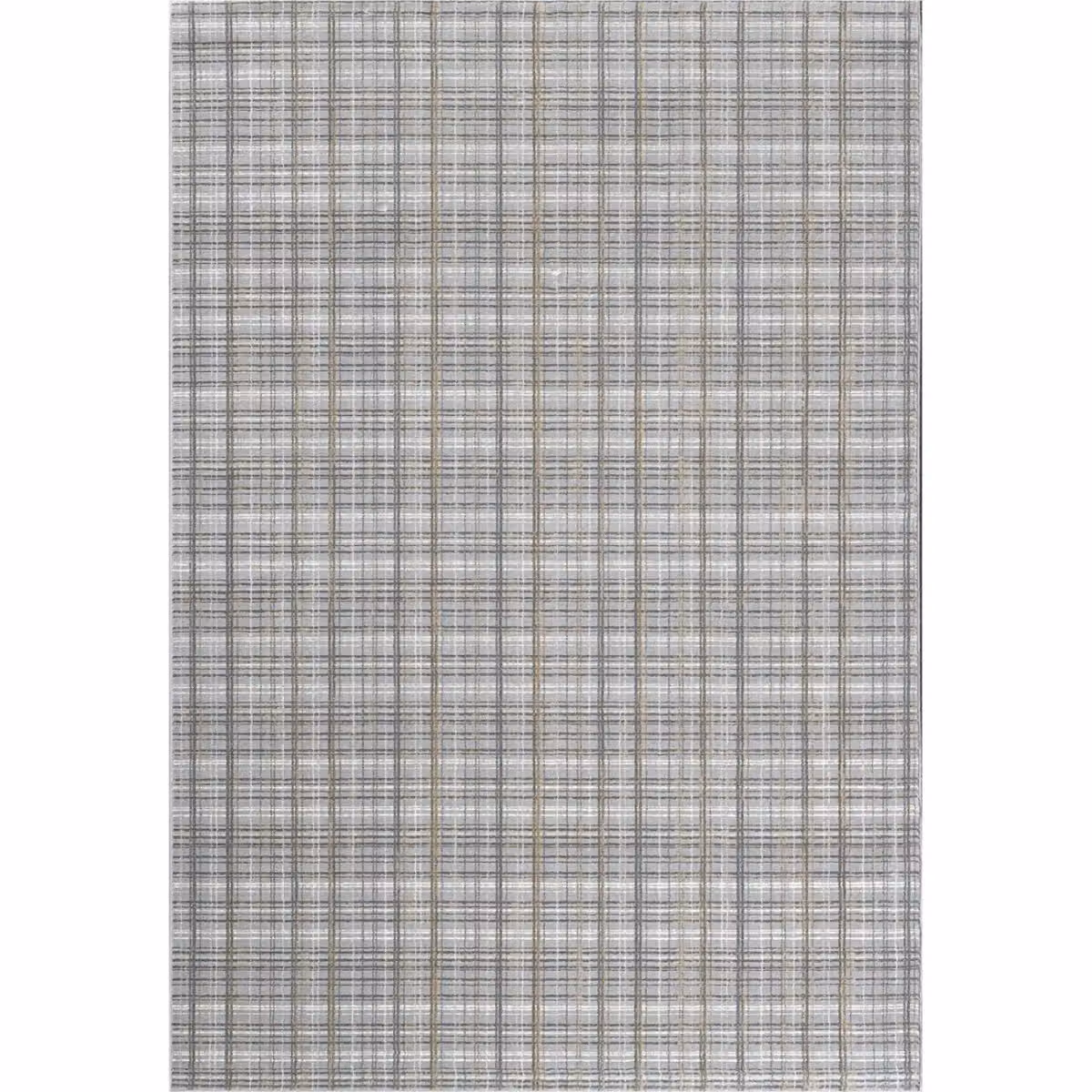 The Rug Shop UK Grey Modern Checked Machine Woven Area Rug, W: 160 cm, D: 230 cm – 3