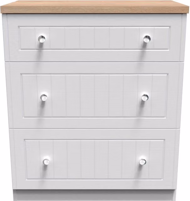 2 U Norton 3 Drawer Deep Chest in White