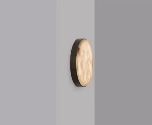 CTO Lighting Anvers Flush Medium Wall Light in Gold/Brass