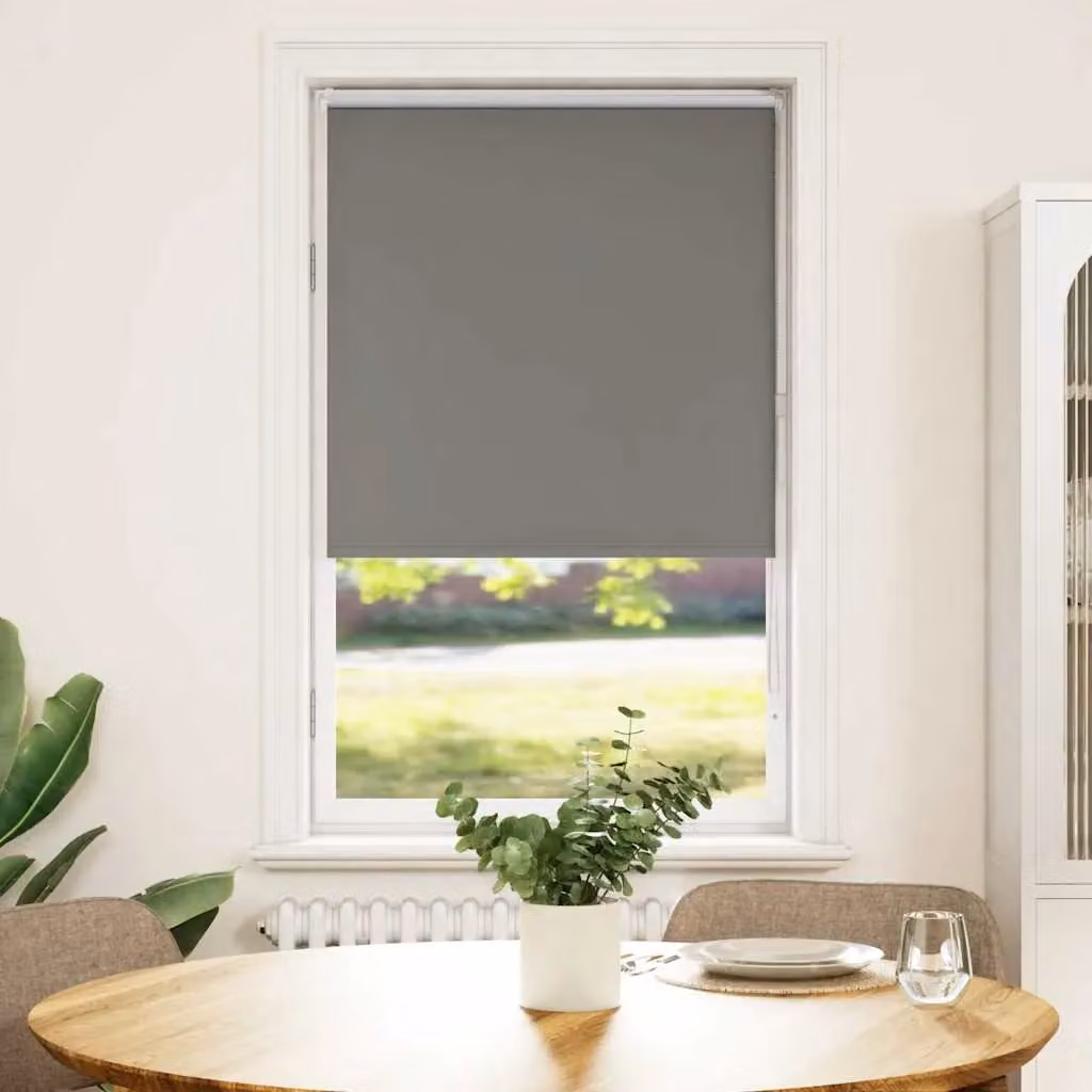 Berkfield Home Grey Blackout Roller Blind, Thermal Insulating Polyester, W: 85 cm, H: 175 cm – 2