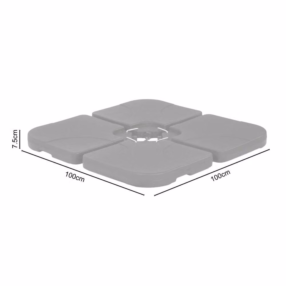 Home Garden Direct TANTALUS Black Plastic Parasol Base – 3