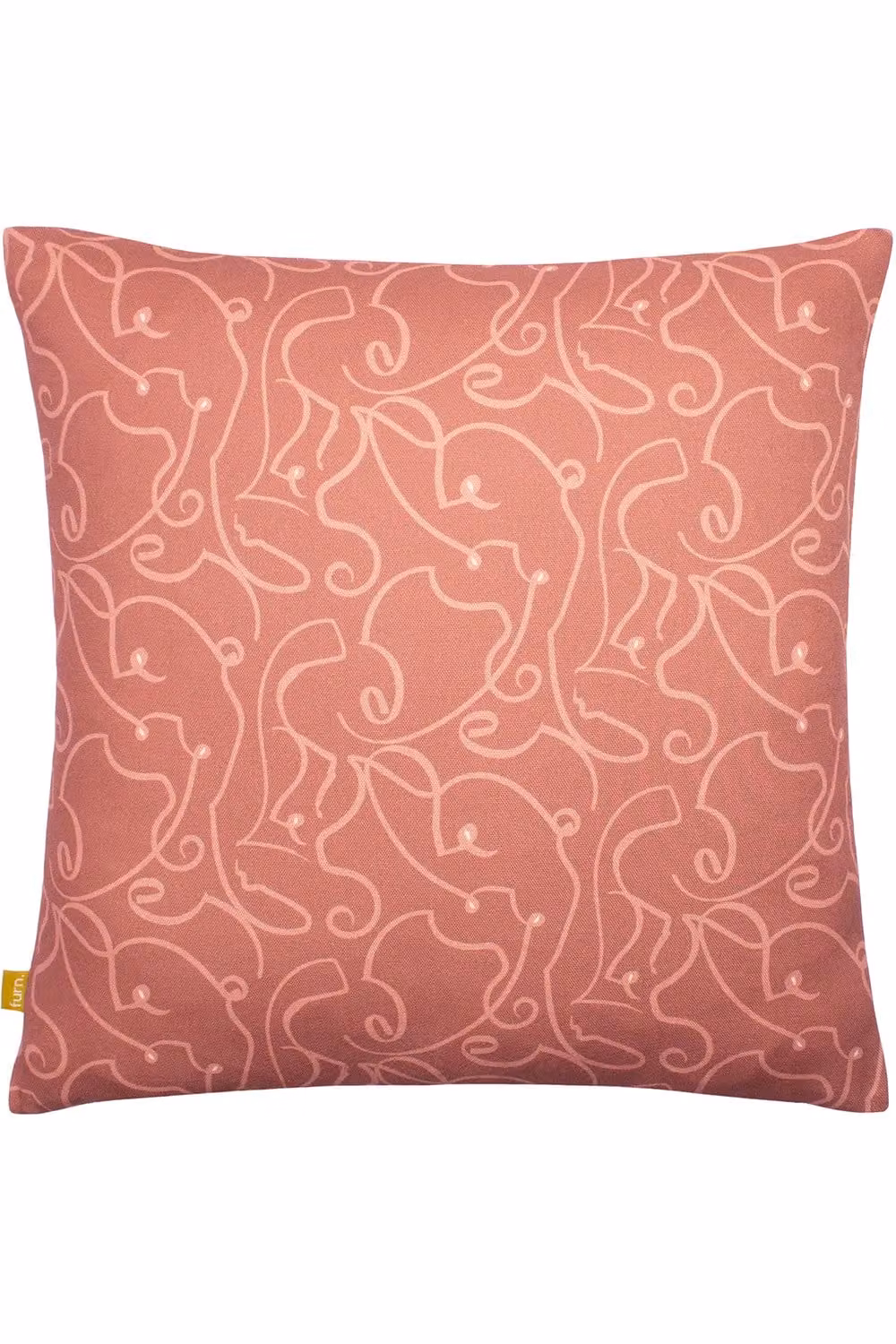Furn Body Art Abstract Line Square Cushion in Red, 43 x 43 cm – 2