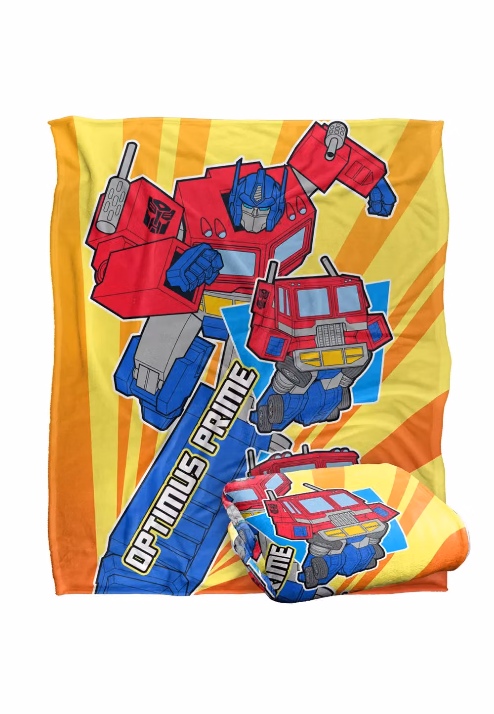 Hasbro Transformers Optimus Prime Silky Touch Blanket in White and Multicolour, W: 152 cm, D: 127 cm – 2