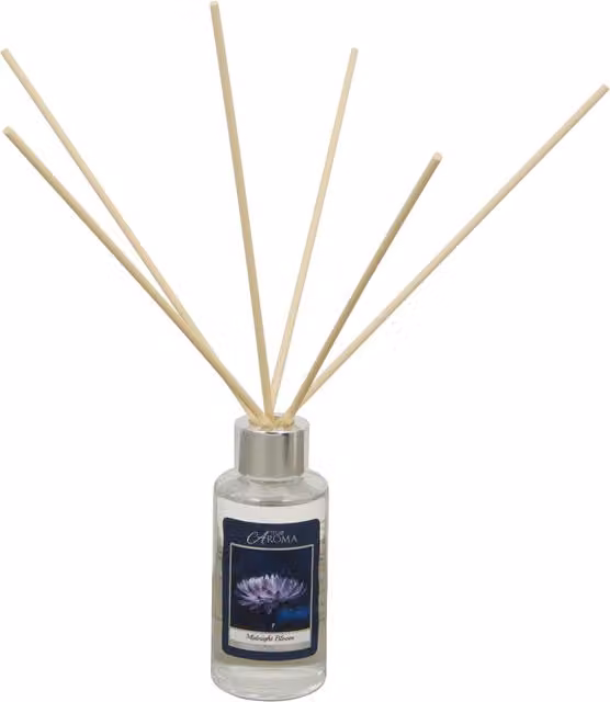 True Aroma Floral Round Glass Reed Diffuser in Transparent